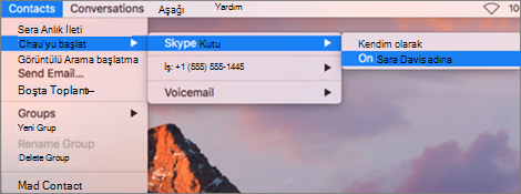 Yetkili adına arama yapma