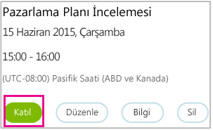 Meeting information with Join button highlighted