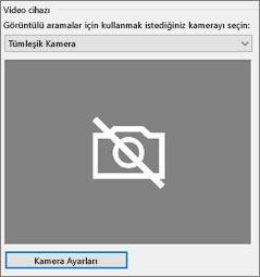 Video cihazı kamera ayarları