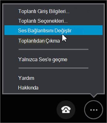 Ses Bağlantısını Değiştir'e tıklayın