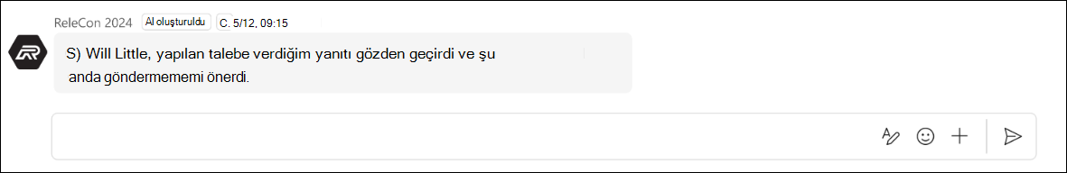 Yanıt gönderilemiyor ekran görüntüsü