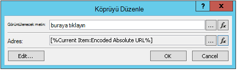 Geçerli Öğe için Köprü Ekleme 2