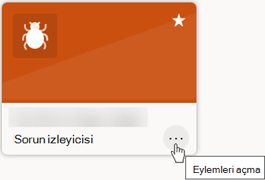 Eylemleri Aç düğmesi, bir listeyi özelleştirmenize veya paylaşmanıza olanak tanır.