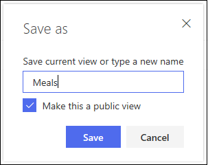SharePoint Online Liste Görünümü Görünümü Kaydet İletişim Kutusu
