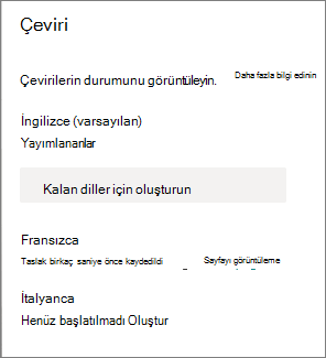 Çeviri durumu