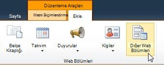Diğer Web Bölümleri'ni tıklatın