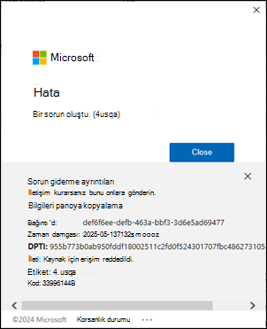Klasik Outlook oturum açma hatası 4USQA
