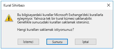 Kural Sihirbazı İletişim Kutusu İstemi