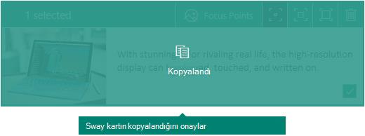 Sway’de kopyalanan kart onayı