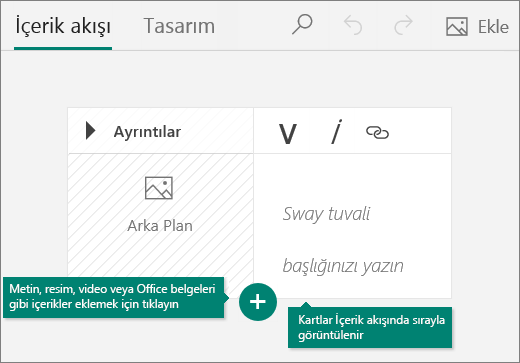 Sway içerik akışı