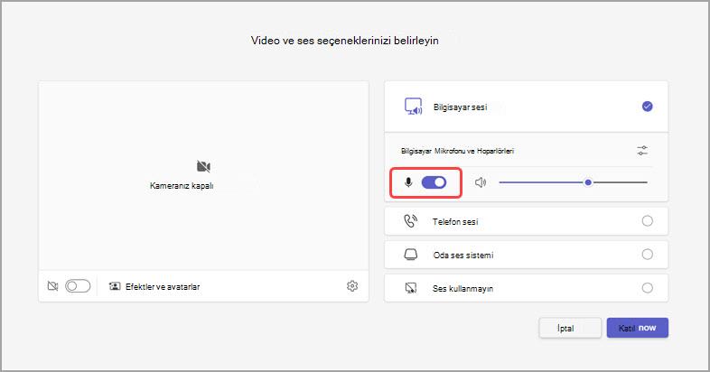 Toplantıdan önce sesi yönetme