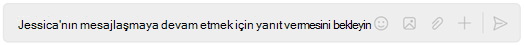 Sohbet penceresi yanıt bekle