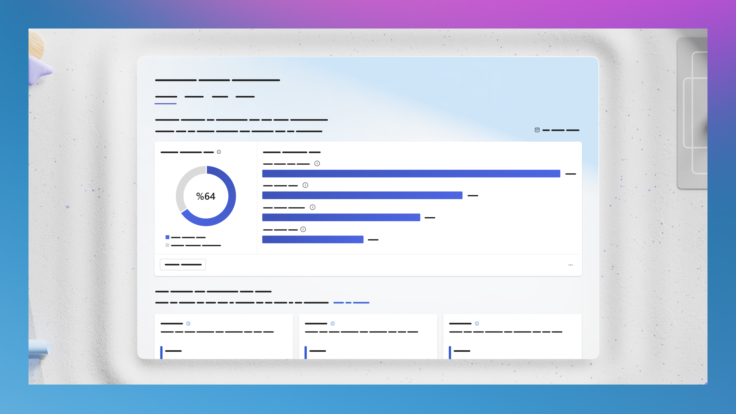 Viva Dashboard’da Microsoft Copilot kullanıcı arabirimini gösteren ekran görüntüsü.