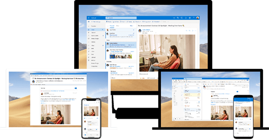 Birden çok platform üzerinde Outlook ile Yammer tümleştirmesi