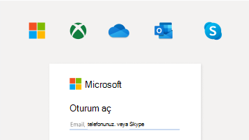Microsoft hesabıyla oturum açma resmi
