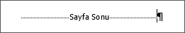 Örnek sayfa sonu