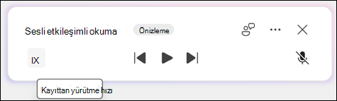Okuma hızını seçin.