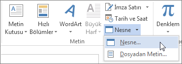 Nesne ekleme