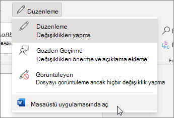 Masaüstü Uygulamasında aç