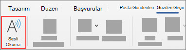 Sesli Okuma'yı seçin