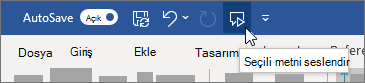 Konuşma simgesini seçin
