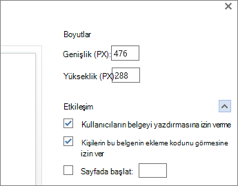 Word belgesi ekleme seçenekleri