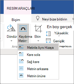 Metin kaydırma seçenekleri