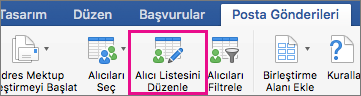 Alıcı listesini düzenlemek için tıklayın
