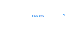 Sayfa sonu örneği