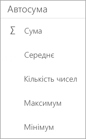Android tablet Excel Sum