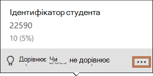 Спливаюче вікно гістограми розподілу значень
