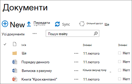 Бібліотека сайту SharePoint