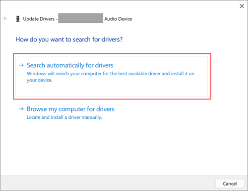 Знайдіть аудіодрайвери в настройках Windows 11.