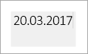 Сіре поле позначає поле дати, яке можна редагувати