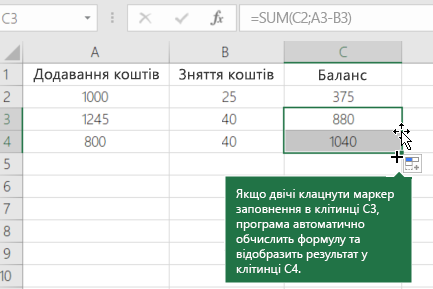 Приклад розрахунку поточного балансу