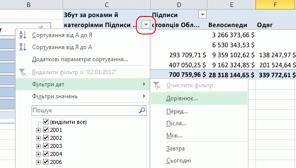 Фільтри даних