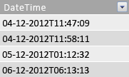 Стовпець DateTime у таблиці фактів.