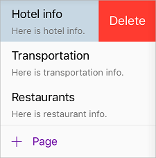Видалення сторінки у OneNote для iOS
