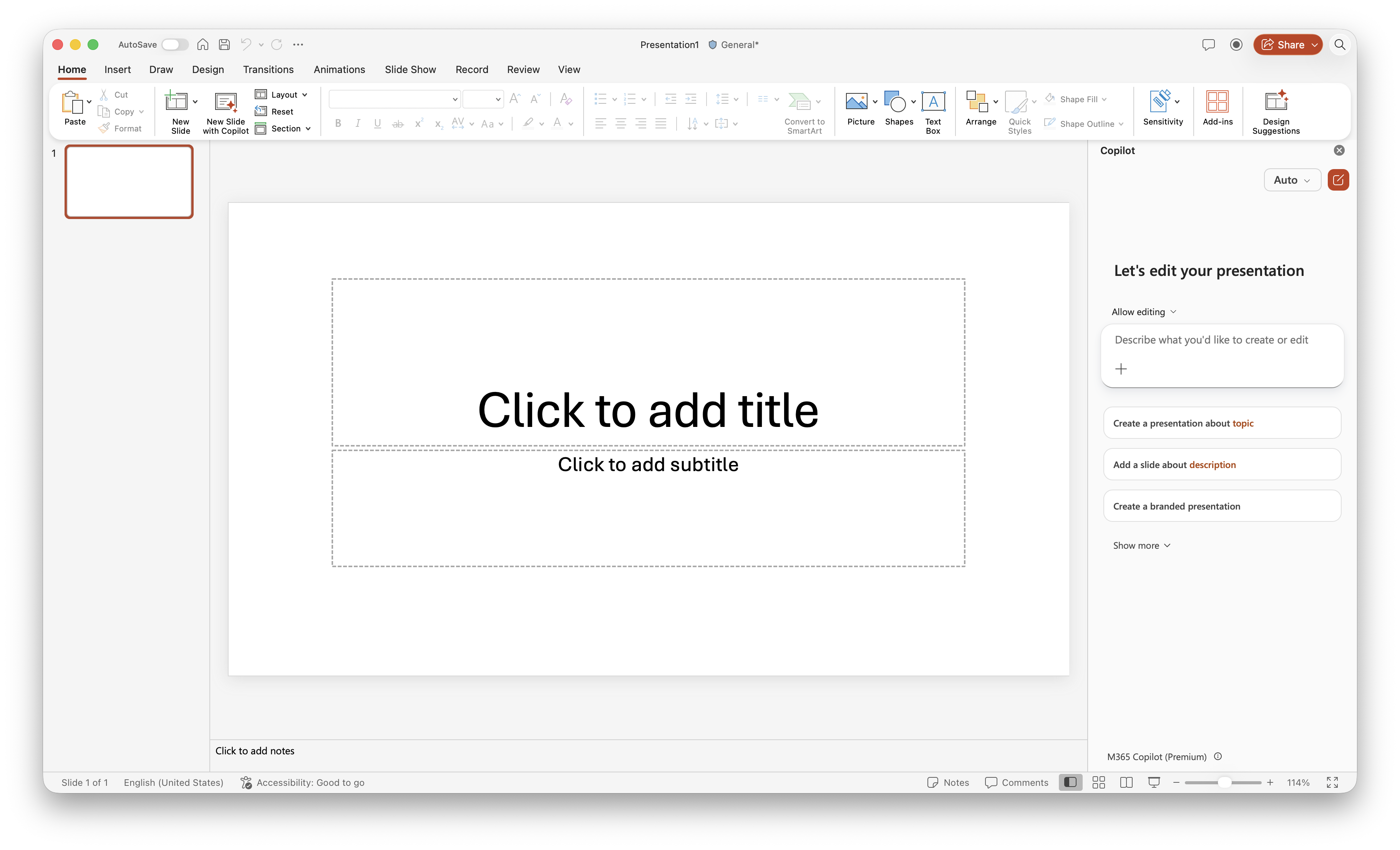 Дозволити редагування інтерфейсу користувача в PPT Copilot
