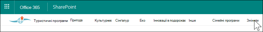 Навігація в центрі SharePoint