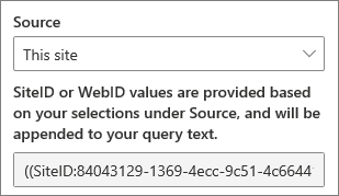 Значення SiteID і WebID для настроюваних запитів