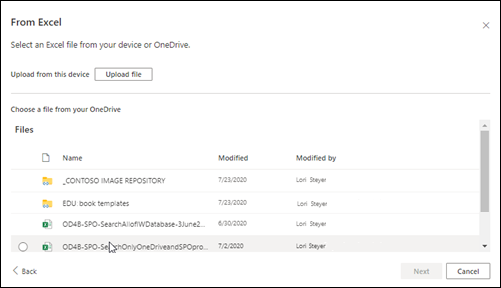 Передавання з файлу Excel