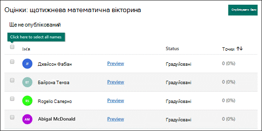 Тести для оцінювання.