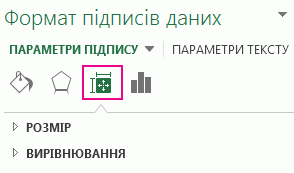 Піктограма та область 