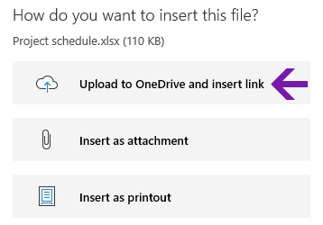 Параметри вставлення файлів у OneNote для Windows 10