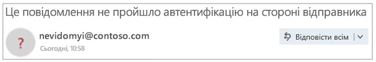 Неавтентифікований відправник в Outlook