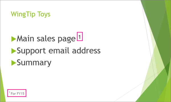 Слайд із нижнім колонтитулом у програмі PowerPoint