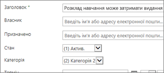 Форма ризиків