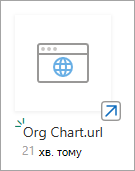 Знімок екрана: нова URL-адреса в бібліотеці документів SharePoint.