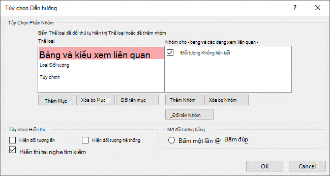 Thể loại tùy chỉnh mặc định Tạo